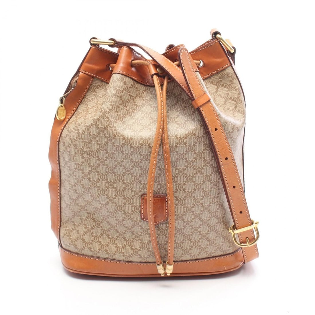 Celine Macadam Shoulder Bag/Handbag, Coated Canvas and Leather, Women's, Beige/Brown: --- Catalog ---Category: SizeSize (HxWxD): 27cm x 23cm x 11.5cm / 10.62'' x 9.05'' x 4.52''Category: DesignType: Handbag, Shoulder bagColor: Beige, BrownGender: WomenMaterial: Coated canvas , Leather 