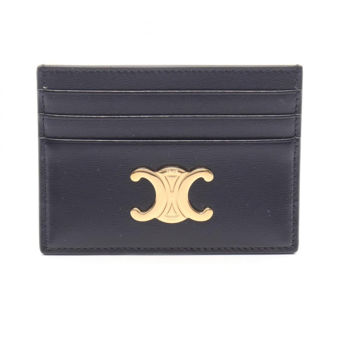 Celine Triomphe Business Card Holder/Card Case, Leather, Women's, Black, 10L833DPV.38NO: --- Catalog ---Category: DesignType: Card caseColor: BlackGender: WomenMaterial: Leather Category: GeneralMPN: 10L833DPV.38NOBrand: CelineCategory: Physical PropertiesSize (HxWxD): 8cm x 11cm x 5mm / 