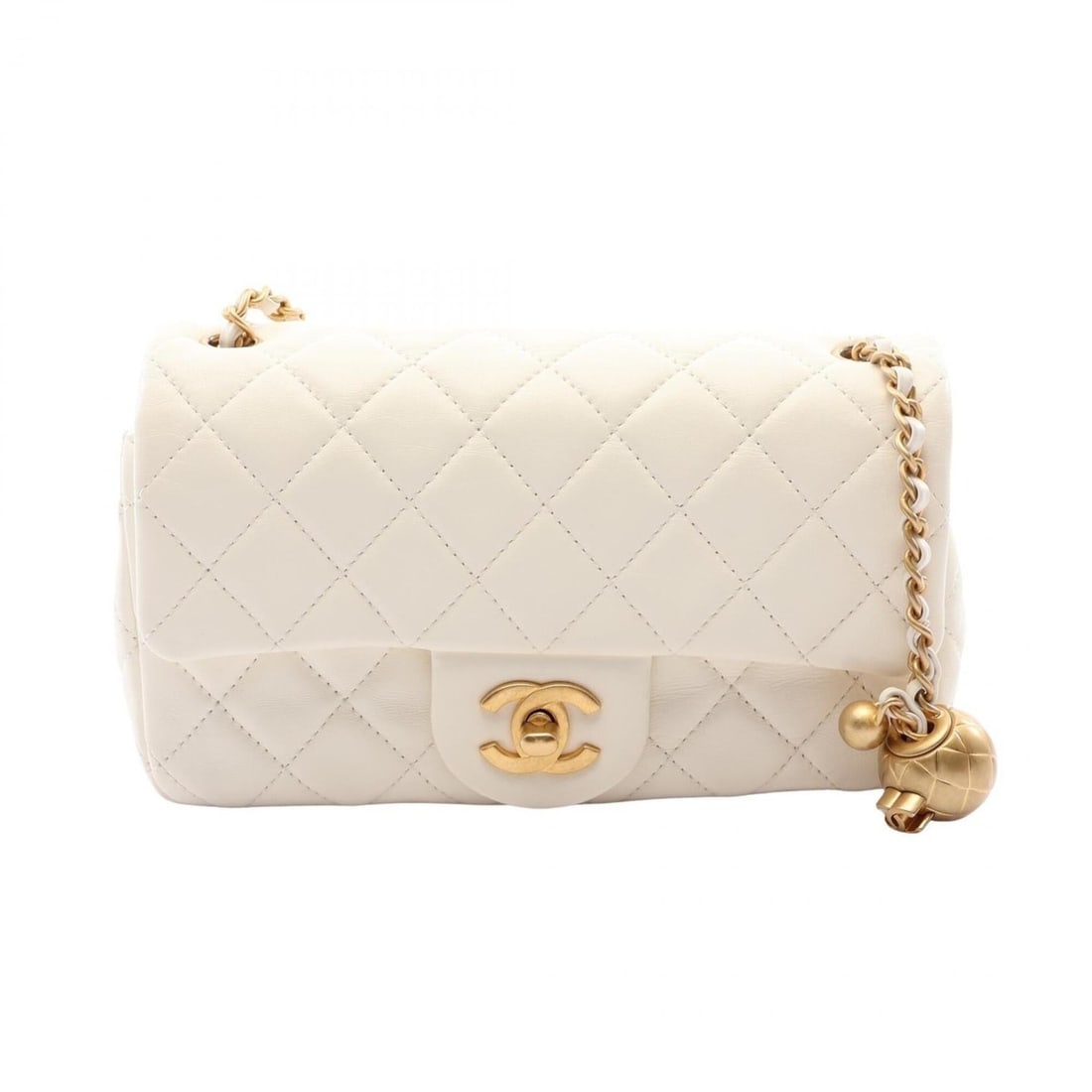 Chanel Matelassé Mini Flap Bag, Shoulder Handbag, Lambskin Leather, Women's, White (AS1787): --- Catalog ---Category: SizeSize (HxWxD): 13cm x 20cm x 6cm / 5.11'' x 7.87'' x 2.36''Category: DesignType: Handbag, Shoulder bagColor: WhiteGender: WomenMaterial: Leather Hardware Color: GoldLeather