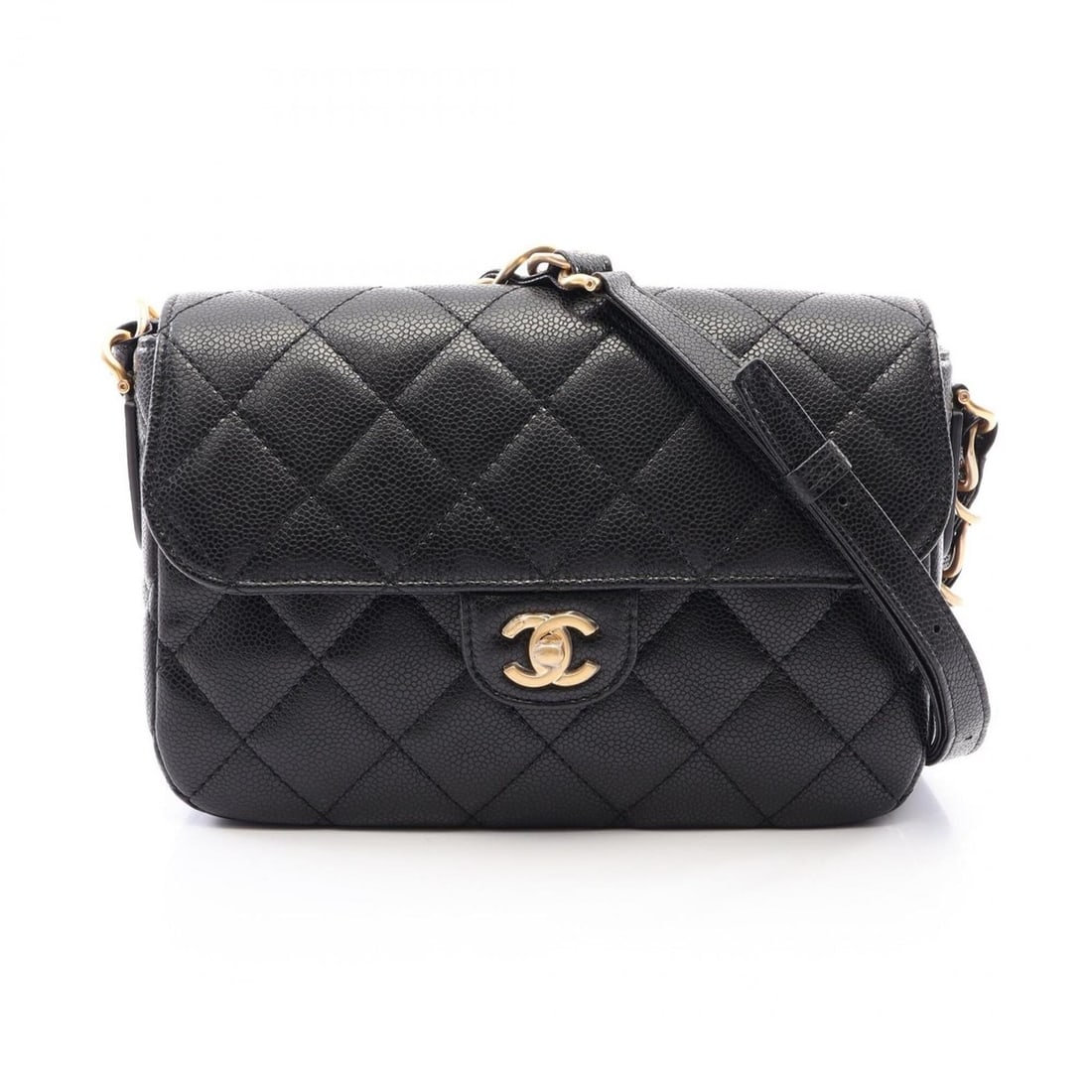 Chanel Matelassé Flap Shoulder Bag/Handbag, Caviar Leather (Grained Calfskin), Women's, Black,: --- Catalog ---Category: SizeSize (HxWxD): 18cm x 24cm x 7cm / 7.08'' x 9.44'' x 2.75''Category: DesignType: Handbag, Shoulder bagColor: BlackGender: WomenMaterial: Grained Calfskin Hardware Color: Go