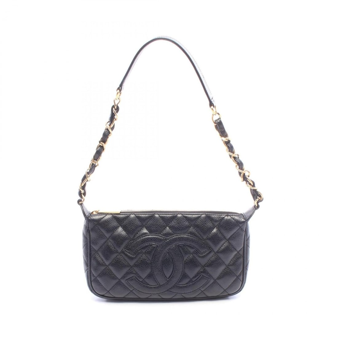 Chanel Matelassé Shoulder Bag/Handbag, Caviar Leather (Grained Calfskin), Women's, Black, A22476: --- Catalog ---Category: SizeSize (HxWxD): 14cm x 24.5cm x 4.5cm / 5.51'' x 9.64'' x 1.77''Category: DesignType: Handbag, Shoulder bagColor: BlackGender: WomenMaterial: Grained Calfskin Hardware Color