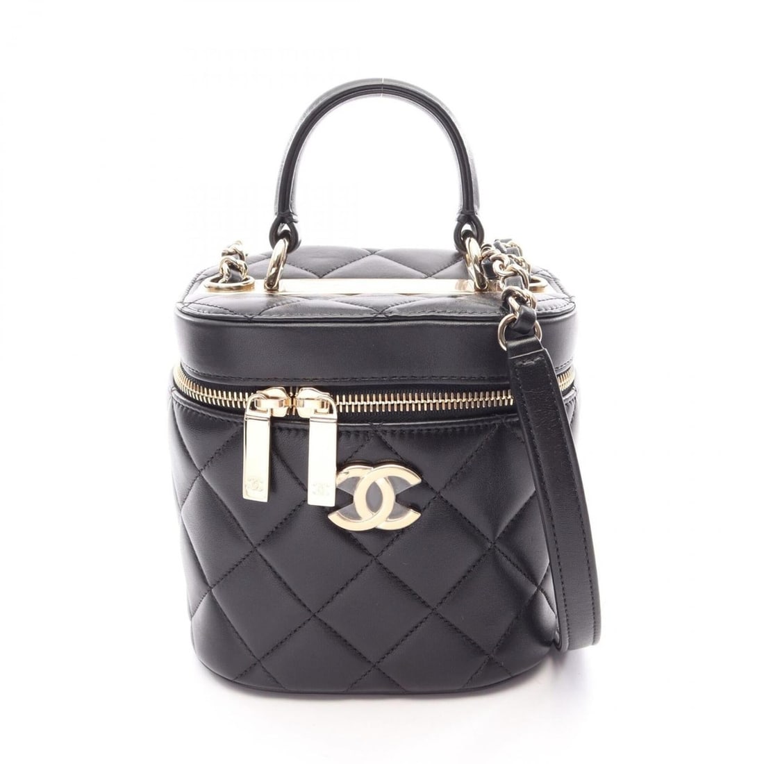 Chanel Trendy CC Shoulder Bag/Handbag, Lambskin Leather, Women's, Black (1 of 14)