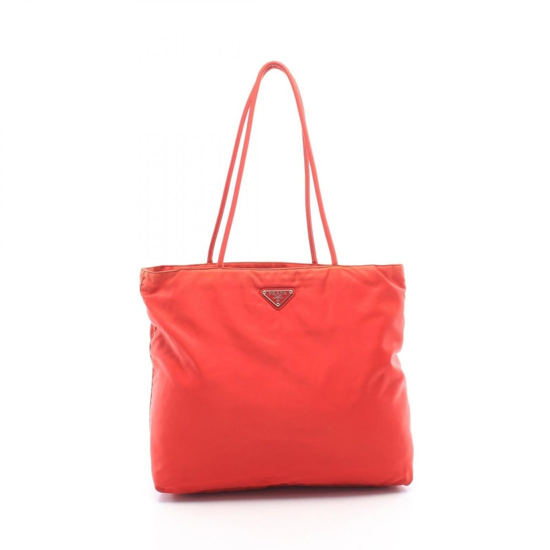 Prada Triangle Logo Tote Bag Handbag Nylon Women's Red (1 of 15)