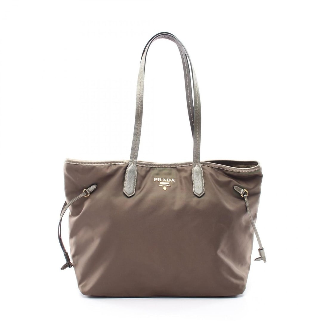 Prada TESSUTO SAFFIANO Tote Bag Handbag Nylon Saffiano Leather Women's Gray BR4001 (1 of 14)