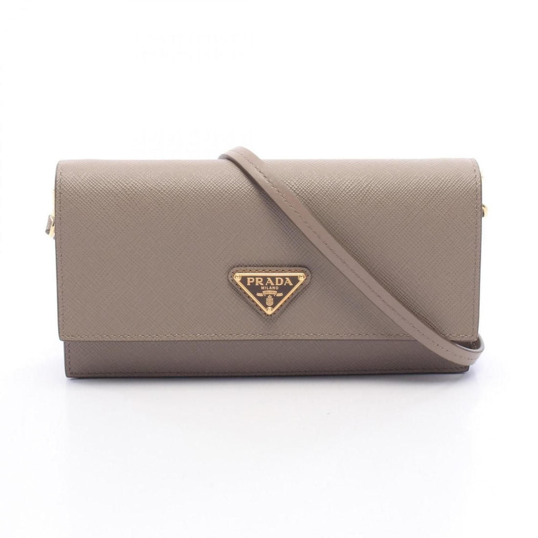 Prada PRADA SAFFIANO Triangle Logo Shoulder Bag Handbag Saffiano Leather Women's Beige 1NF059: --- Catalog ---Category: SizeSize (HxWxD): 10cm x 18cm x 3cm / 3.93'' x 7.08'' x 1.18''Strap Length: 120cm - 128cm / 47.24'' - 50.39''Category: DesignType: Shoulder bagColor: BeigeGender: WomenMateria