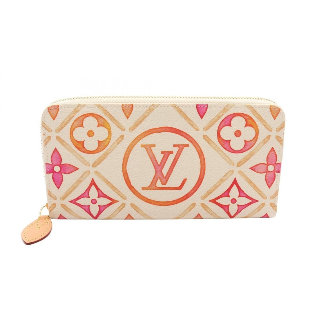 Louis Vuitton Zippy Wallet by the Pool Coral Round Long Leather Coated Canvas Monogram Tile Women's: --- Catalog ---Category: SizeSize (HxWxD): 10.5cm x 19.5cm x 2cm / 4.13'' x 7.67'' x 0.78''Category: DesignType: Long wallet (bi-fold)Color: Ivory, Multi-colorGender: WomenMaterial: Leather , Coated c
