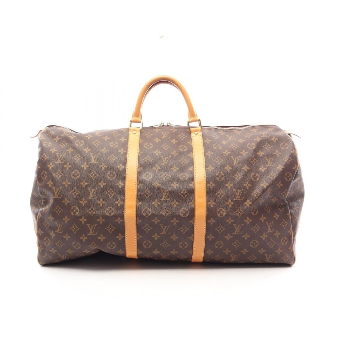 Louis Vuitton Keepall 60 Monogram Boston Bag Handbag, Coated Canvas Leather, Men's/Women's, Brown,: --- Catalog ---Category: SizeSize (HxWxD): 33cm x 60cm x 26cm / 12.99'' x 23.62'' x 10.23''Category: DesignType: Boston bag, HandbagColor: Brown, MonogramGender: Men,WomenMaterial: Monogram , Leather 