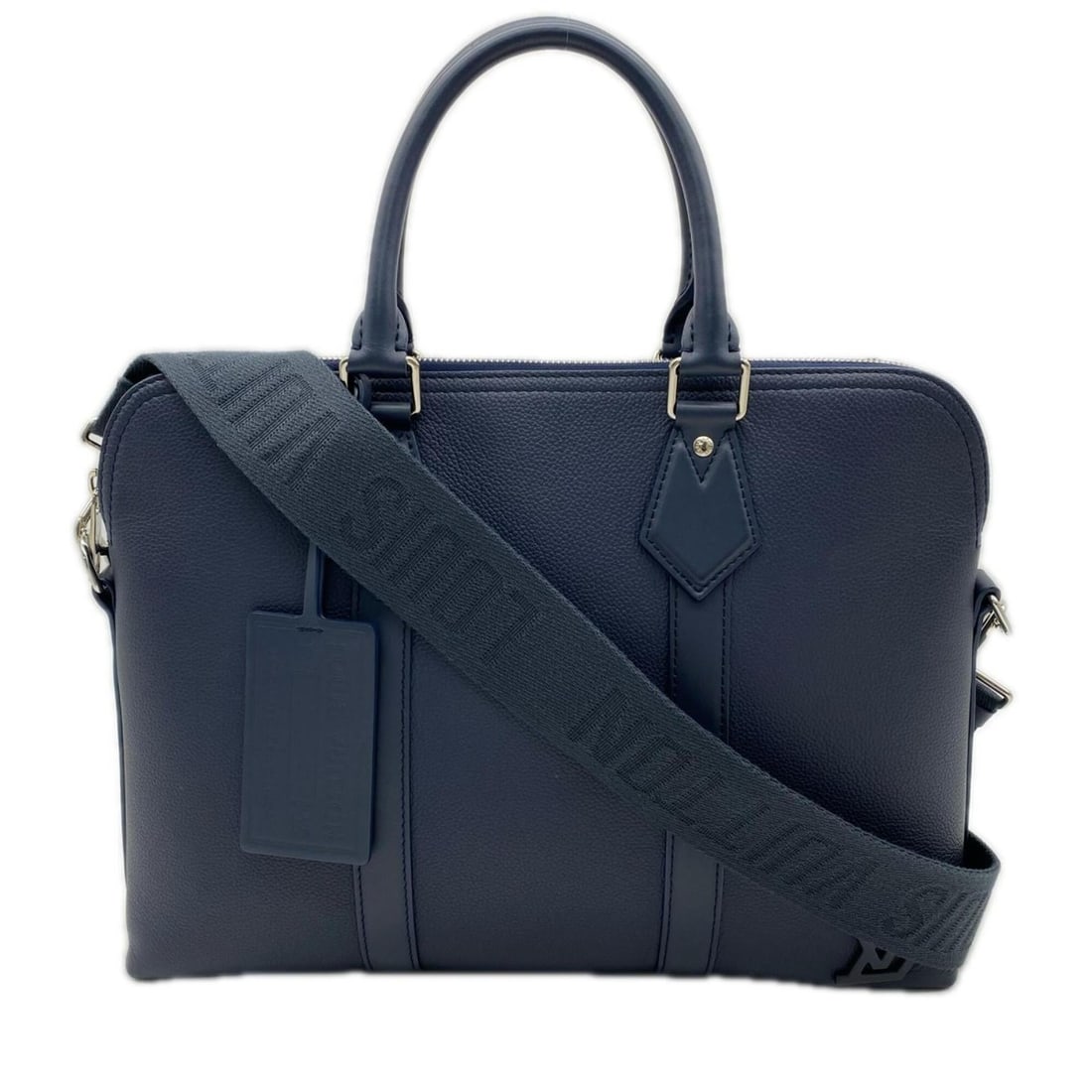 LOUIS VUITTON LV Aerogram Takeoff Briefcase M21440 Handbag Navy Grained Calf Leather Men's: --- Catalog ---Category: SizeSize (HxWxD): 28.5cm x 37cm x 8cm / 11.22'' x 14.56'' x 3.14''Strap Length: 137cm / 53.93''Handle Length: 34.5cm / 13.58''Category: DesignType: Briefcase, HandbagColor: Na