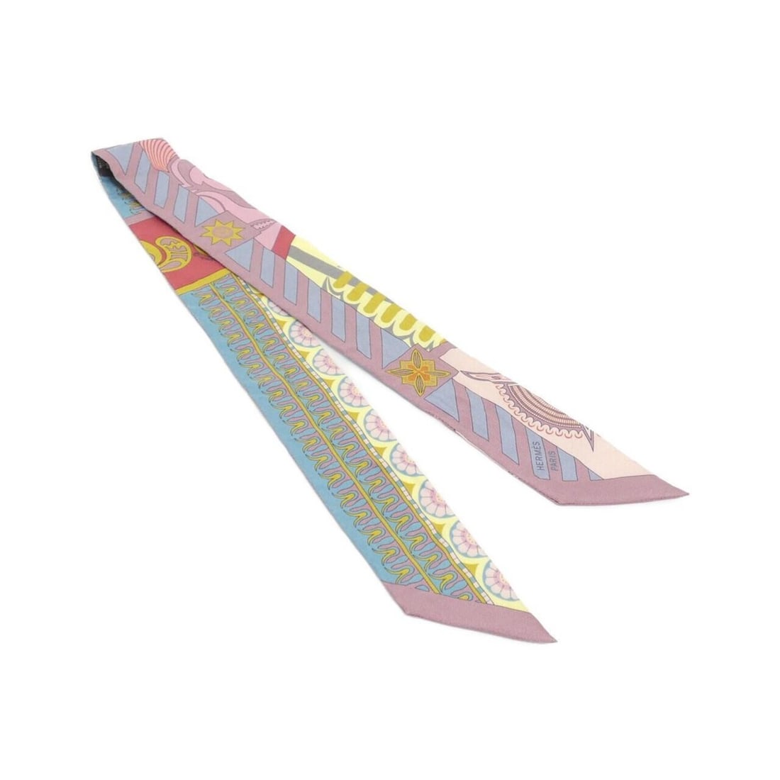 Hermes GEOMETRIE CRETOISE Twilly 062674S Scarf/Muffler: --- Catalog ---Category: SizeSize (LxW): 86cm x 5cm / 33.85'' x 1.96''Category: DesignType: ScarfColor: Bordeaux, PinkMaterial: Silk Category: GeneralMPN: 062674SBrand: Hermes--- Item List
