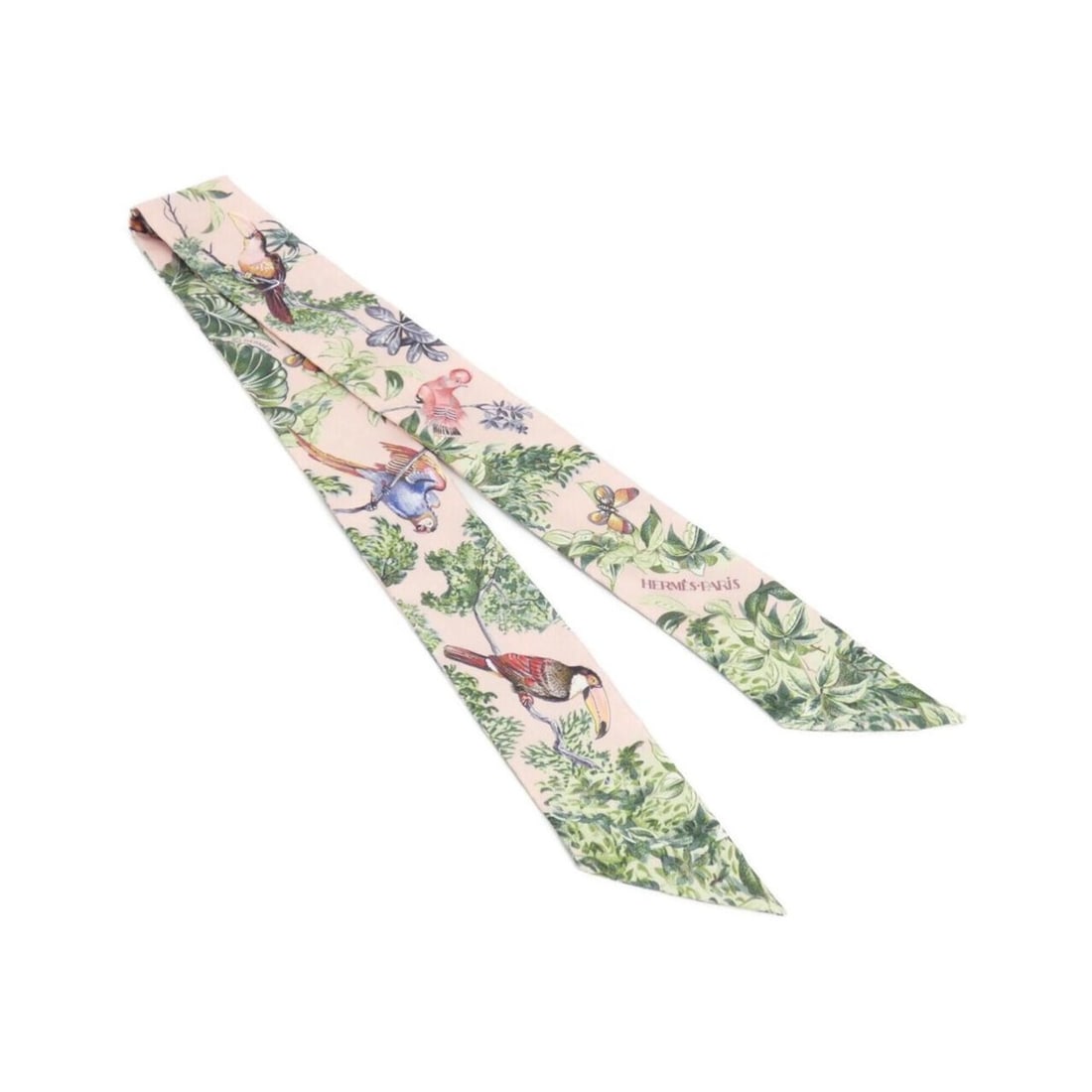 Hermes Equateur Twilly 061798S Scarf/Muffler: --- Catalog ---Category: SizeSize (LxW): 86cm x 5cm / 33.85'' x 1.96''Category: DesignType: ScarfColor: PinkGender: WomenCategory: GeneralMPN: 061798SBrand: Hermes--- Item List ---Section: