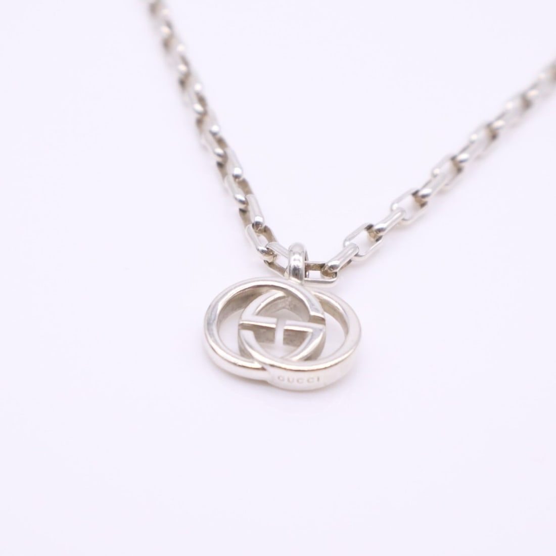 GUCCI Interlocking G Necklace, Silver, Men's - 3