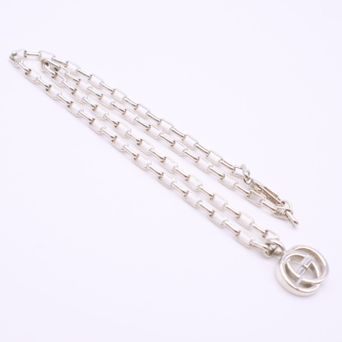 GUCCI Interlocking G Necklace, Silver, Men's - 5