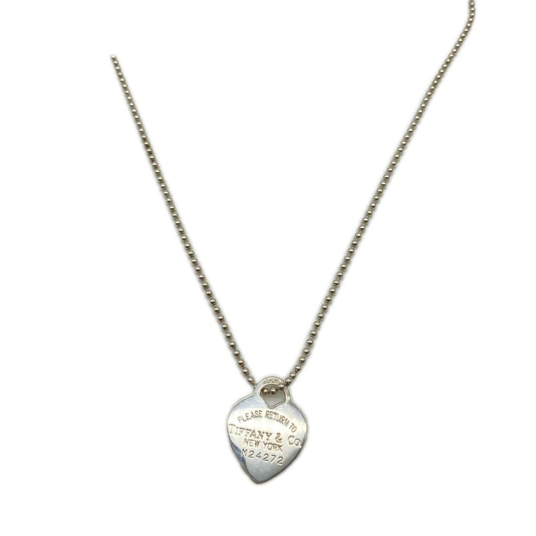 TIFFANY&Co. Tiffany Return to Heart Necklace, SV925 Silver, Women's: --- Catalog ---Category: SizeWeight: 25g / 0.88oz.Pendant Size: 30mm x 20mm / 1.18'' x 0.78''Neck Circumference: 84 cm / 33.07''Category: DesignColor: SilverGender: WomenMaterial: SilverNecklace