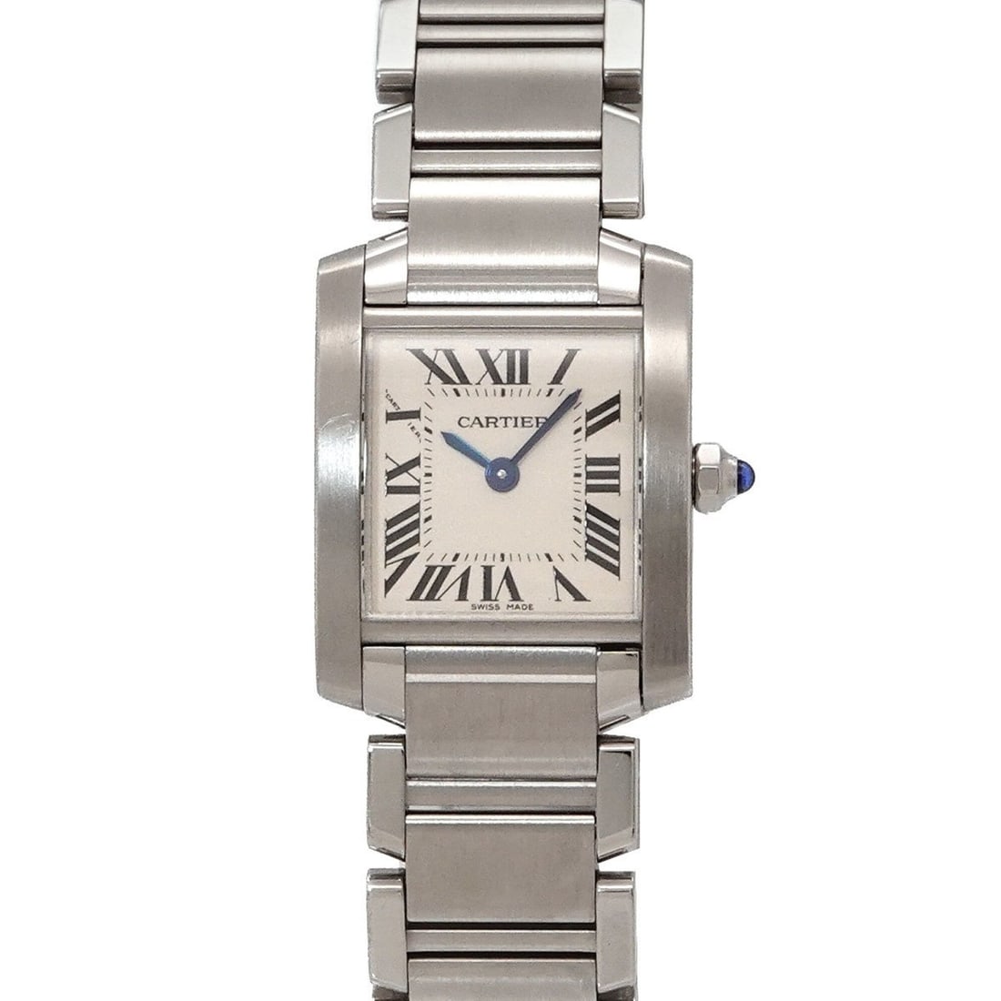 Cartier Tank Francaise SM W51008Q3 Women's Watch, Ivory, Quartz Watch: --- Catalog ---Category: SizeWrist Size: 16cm / 6.29''Case Diameter: 20mm / 0.79''Category: DesignType: WristwatchGender: WomenColor (Dial): IvoryMaterial (Band): Stainless steelMaterial (Case): Stain