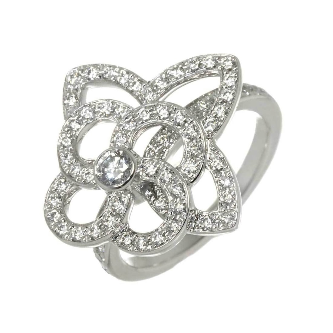 Louis Vuitton Fleur Ardente #54 Diamond Ring 18K WG 750 Flower: --- Catalog ---Category: SizeUS Size: 7Brand Size: 54Category: DesignType: Band ringGender: WomenMaterial: White gold (18K)Category: GeneralBrand: Louis Vuitton--- Item List ---Section: ConditionRanki