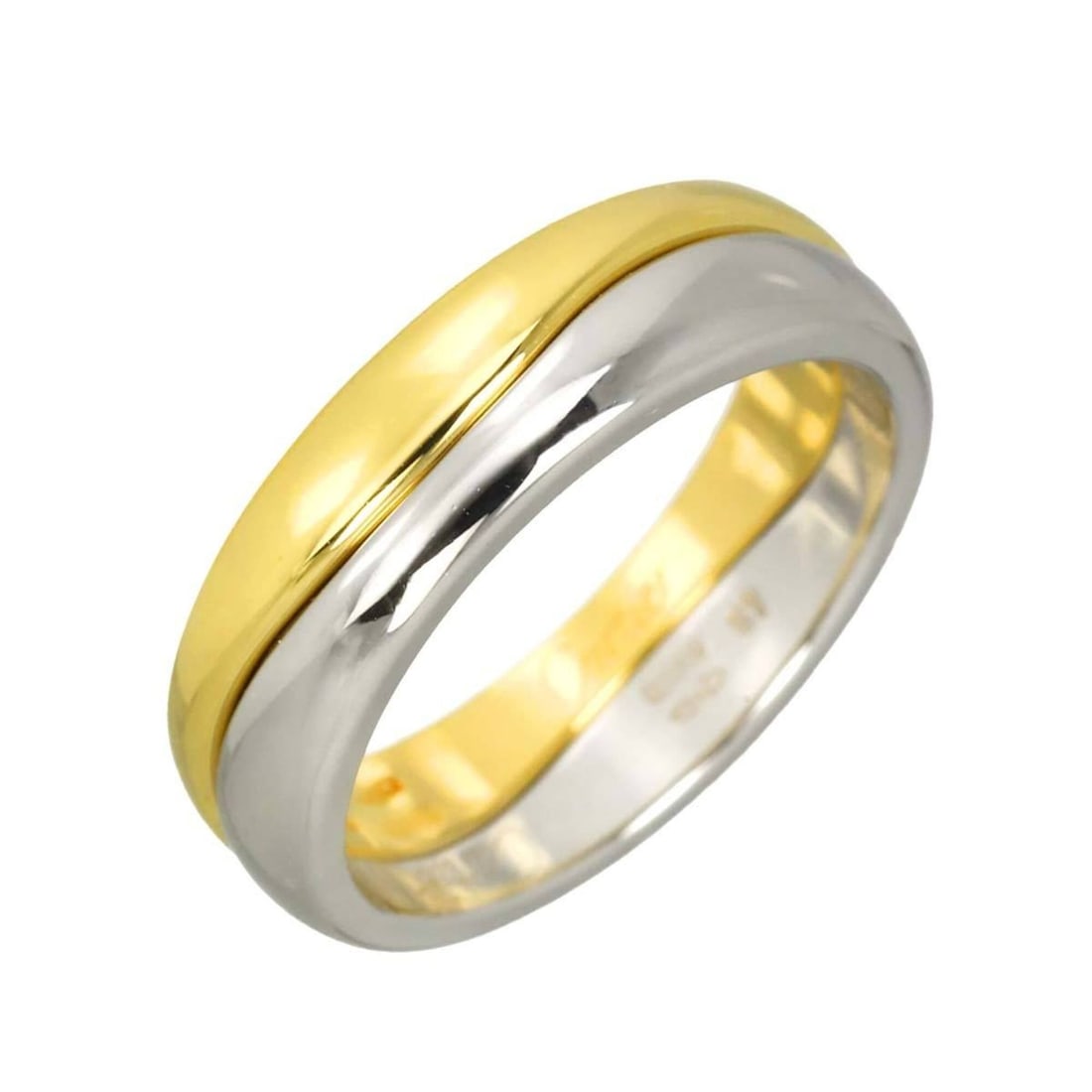 Cartier Love Me Ring #49, 18K YG WG (Yellow White Gold 750): --- Catalog ---Category: SizeUS Size: 5Brand Size: 49Category: DesignType: Band ringGender: WomenMaterial: White gold (18K), Yellow gold (18K)Category: GeneralBrand: Cartier--- Item List ---Section: C