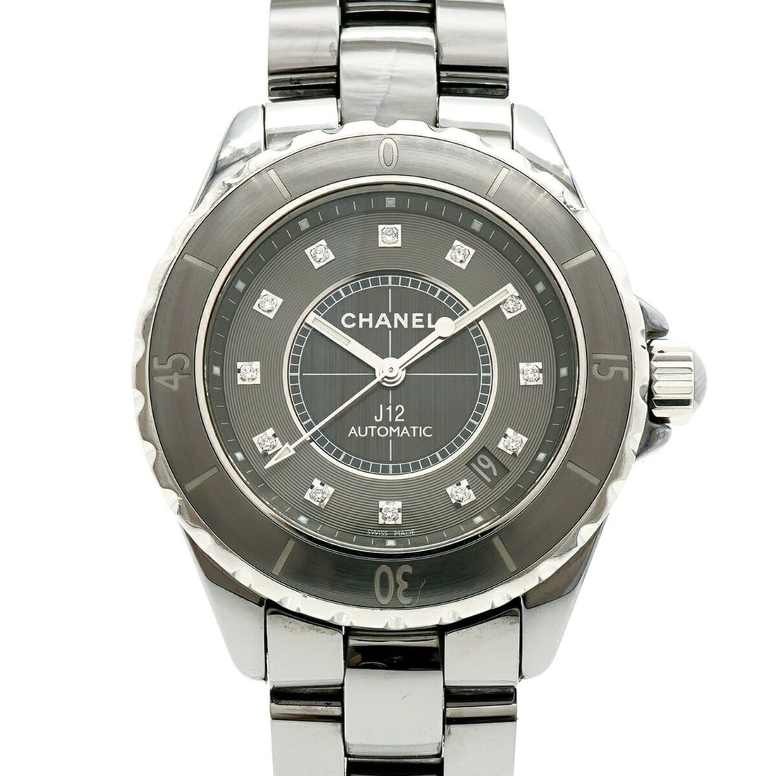 Chanel J12 Chromatic 12-Diamond H3242 Gray Dial Men's Watch (1 of 11)