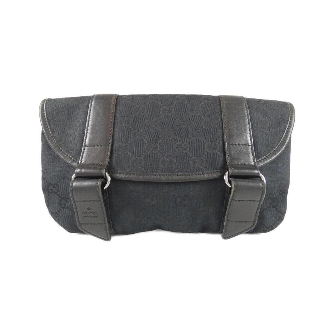 Gucci 145851 Waist Bag: --- Catalog ---Category: SizeSize (HxWxD): 16cm x 27cm x 1cm / 6.29'' x 10.62'' x 0.39''Category: DesignType: Fanny packColor: BlackGender: WomenMaterial: GG canvas Category: GeneralMPN: 145851Brand: 