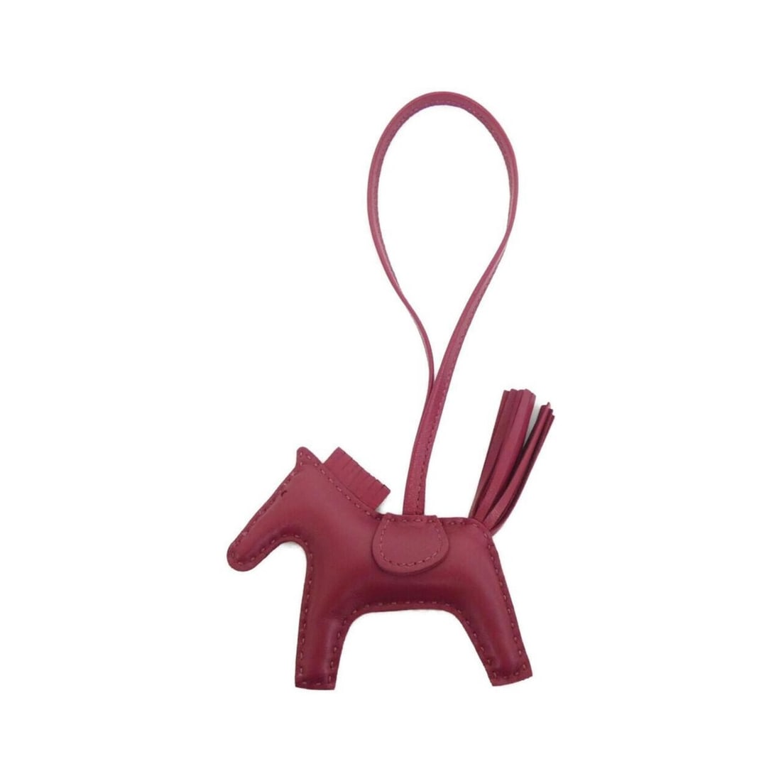 Hermes Rodeo Accessory Bag Charm PM 064929CA: --- Catalog ---Category: SizeChain Length: 360.00mm / 14.17''Size (HxWxD): 75.00mm x 85.00mm / 2.95'' x 3.35''Category: DesignType: Handbag charmColor: Red colorGender: Men,WomenMaterial: Agneau MiloC