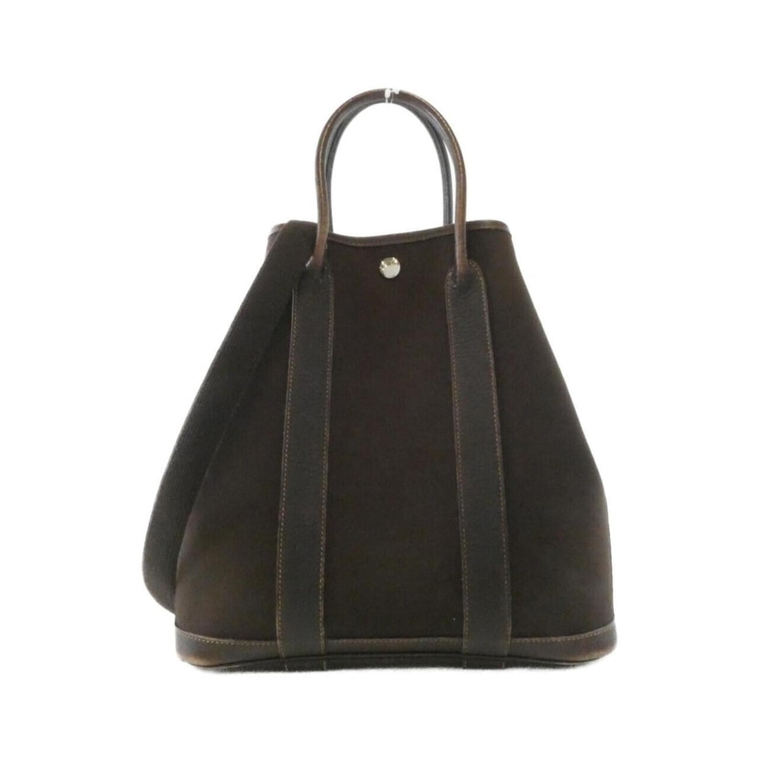 Hermes Garden File PM 043963CK Handbag: --- Catalog ---Category: SizeSize (HxWxD): 29cm x 28cm x 6cm / 11.41'' x 11.02'' x 2.36''Category: DesignType: HandbagColor: BrownGender: WomenMaterial: Toile officier Category: GeneralMPN: