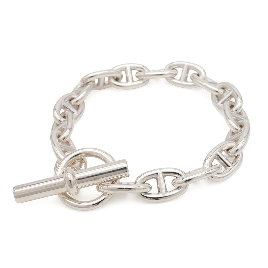 HERMES Chaine d'Ancre MM 16-link bracelet, SV925 Ag925 silver.: --- Catalog ---Category: SizeTotal Length: 21cm / 8.26''Category: DesignType: Charm braceletColor: SilverGender: WomenMaterial: Silver 925Category: GeneralBrand: Hermes--- Item List ---Section: Condit