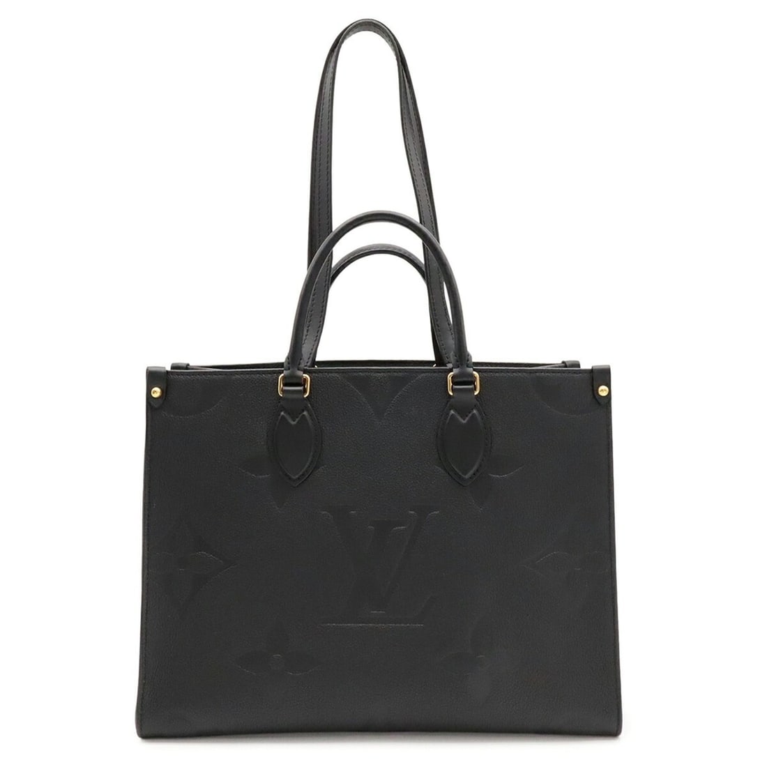 LOUIS VUITTON Louis Vuitton Monogram Empreinte OnTheGo MM Tote Bag Handbag Shoulder Noir Black (1 of 10)
