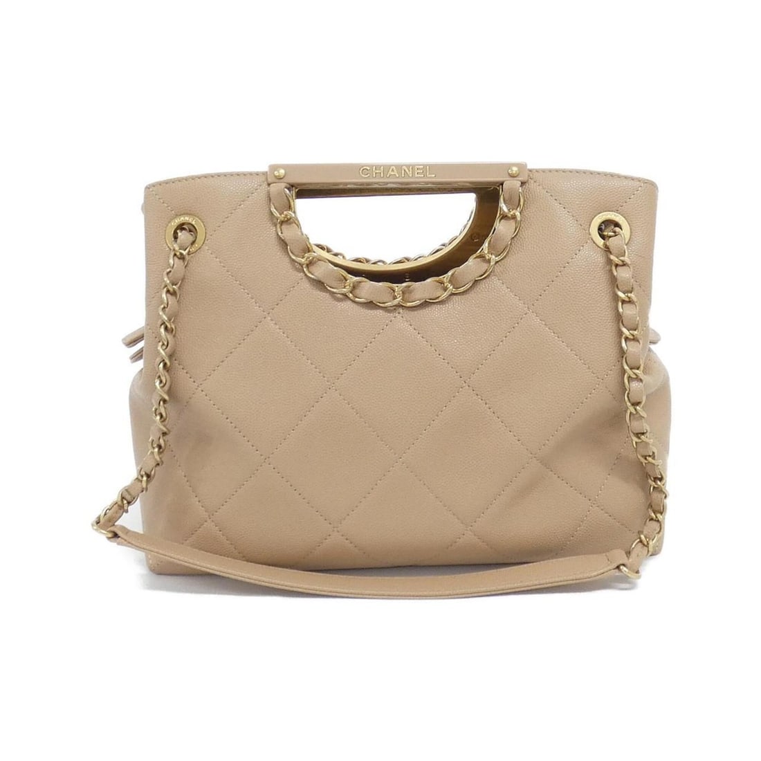 Chanel AS1468 Shoulder Bag: --- Catalog ---Category: SizeSize (HxWxD): 18.5cm x 24.5cm x 8cm / 7.28'' x 9.64'' x 3.14''Category: DesignType: Pouch, Shoulder bagColor: BeigeGender: WomenMaterial: Grained Calfskin Hardware Color: 