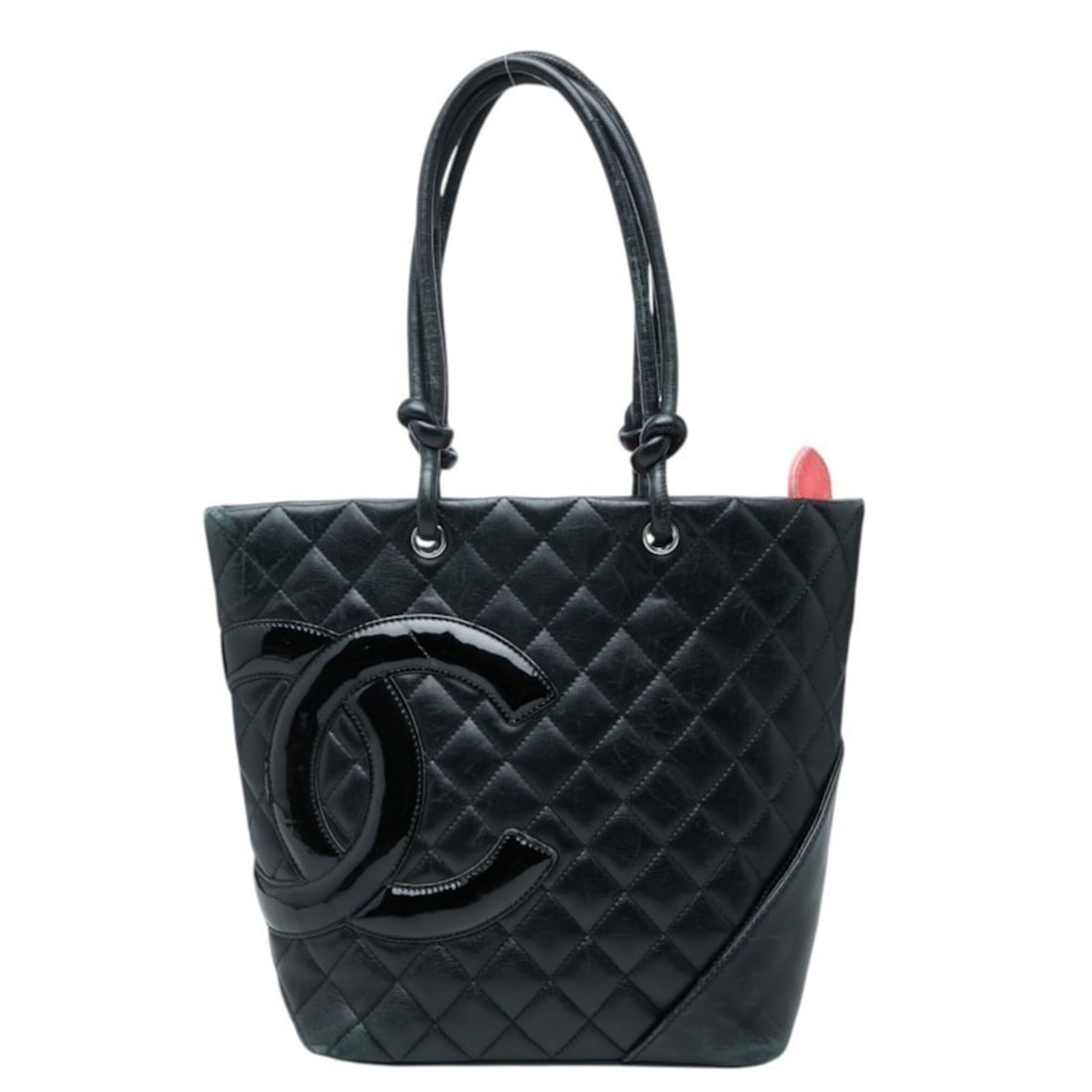Chanel Cambon Line Coco Mark Tote Bag Handbag Black Leather Enamel Women's CHANEL: --- Catalog ---Category: SizeSize (HxWxD): 24.5cm x 20cm x 11cm / 9.64'' x 7.87'' x 4.33''Category: DesignType: Handbag, Tote bagColor: BlackGender: WomenMaterial: Leather Category: GeneralBrand: Chan