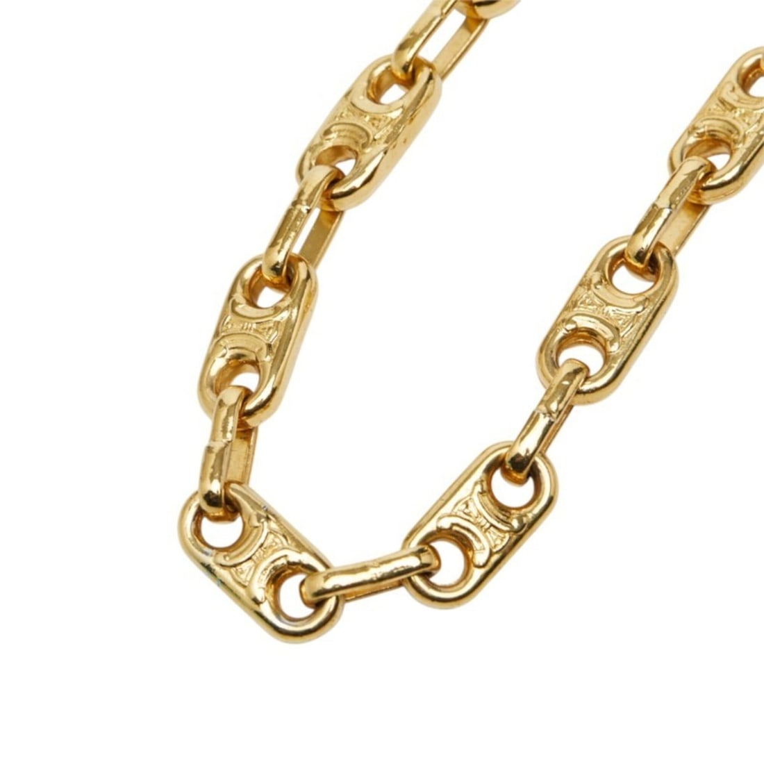 Celine Macadam Long Chain Necklace, Gold Plated, Women's: --- Catalog ---Category: SizeNeck Circumference: 90.5 cm / 35.62''Category: DesignColor: GoldGender: WomenNecklace Type: NecklaceCategory: GeneralBrand: Celine--- Item List ---Section: ConditionRankin