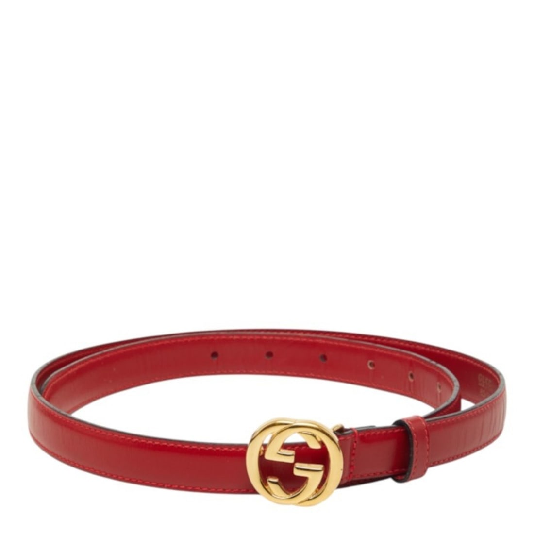 Gucci Interlocking G Belt, Size 85 (34), 036194, Red Leather, Women's, GUCCI: --- Catalog ---Category: SizeLength: 69.5cm - 87cm / 27.36'' - 34.25''Category: DesignType: Standard beltColor: Red colorGender: WomenMaterial (Strap): Leather Category: GeneralMPN: 036194Brand: Gucci