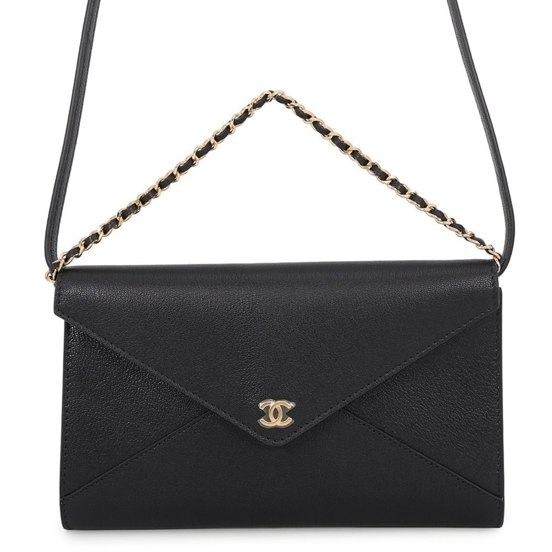 Chanel Chain Shoulder Bag Strap Clutch Handbag Coco Mark Grained Goatskin AP5232 CHANEL Black: --- Catalog ---Category: SizeSize (HxWxD): 13cm x 21cm x 2.5cm / 5.11'' x 8.26'' x 0.98''Category: DesignType: Handbag, Shoulder bagColor: BlackGender: WomenMaterial: Leather Category: GeneralBrand: C