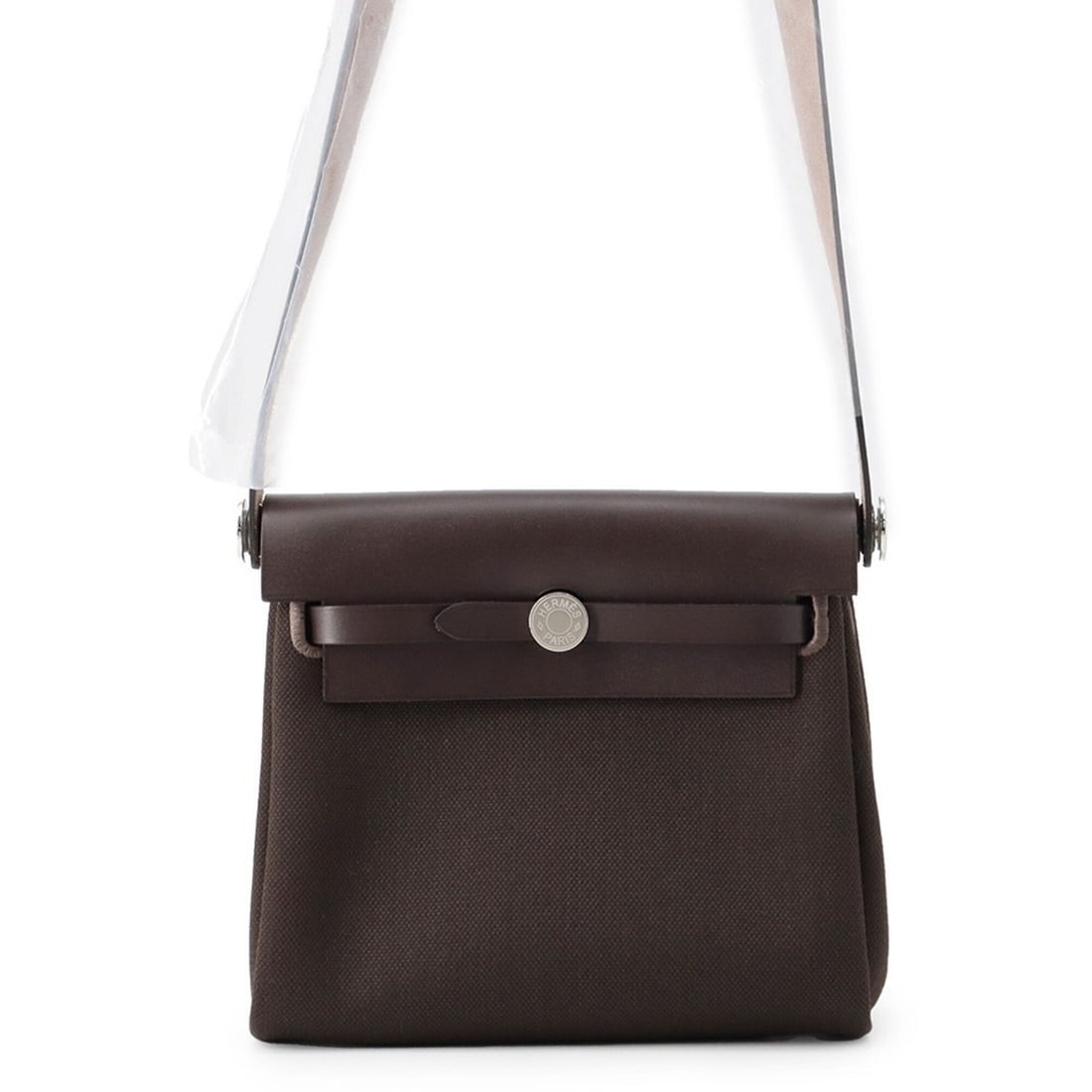 Hermes Shoulder Bag Herbag Zip Mini Ebene Toile Military Vache Hunter G Stamp HERMES Handbag: --- Catalog ---Category: SizeSize (HxWxD): 17.5cm x 20cm x 7.5cm / 6.88'' x 7.87'' x 2.95''Category: DesignType: Shoulder bagColor: EbeneGender: WomenMaterial: Canvas , Leather Category: GeneralBrand: