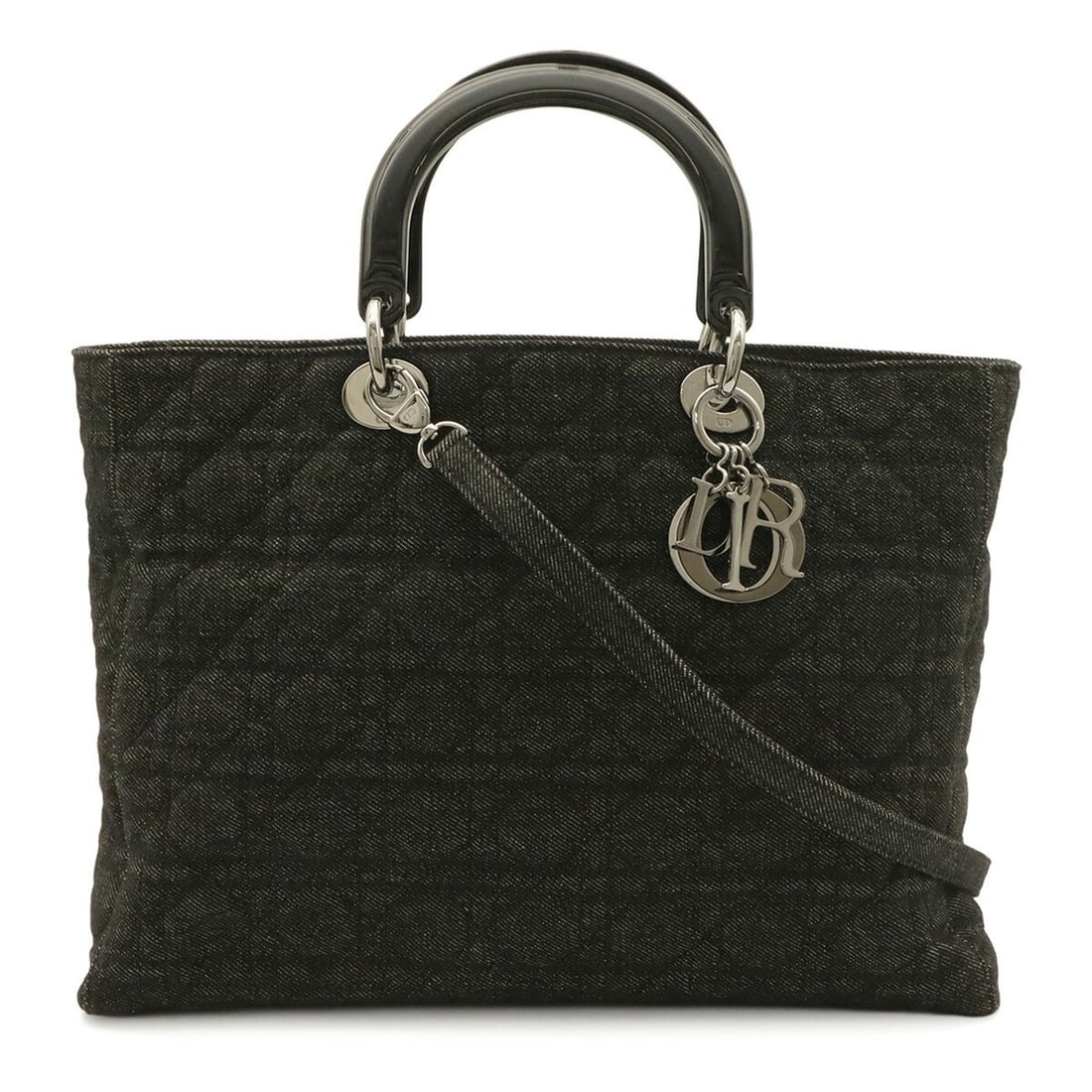 Christian Dior Lady Cannage Tote Bag Shoulder Denim Black: --- Catalog ---Category: SizeSize (HxWxD): 26cm x 34.5cm x 12cm / 10.23'' x 13.58'' x 4.72''Category: DesignType: Shoulder bag, Tote bagColor: BlackGender: WomenMaterial: Denim , Plastic Category: Gen