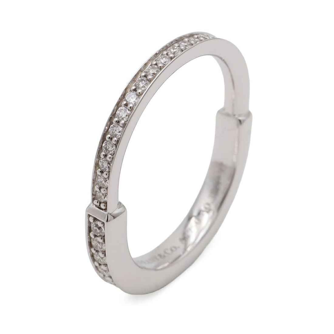TIFFANY&Co. Tiffany Rock Ring, Full Pave Diamond Au750 18KWG White Gold, D0.38ct Diamond, Size #32: --- Catalog ---Category: SizeJP Size: 12.5US Size: 6.5Category: DesignType: Band ringColor: White goldStone: DiamondGender: WomenMaterial: White gold (18K)Weight (ct.): 0.38Category: GeneralBrand: Tif