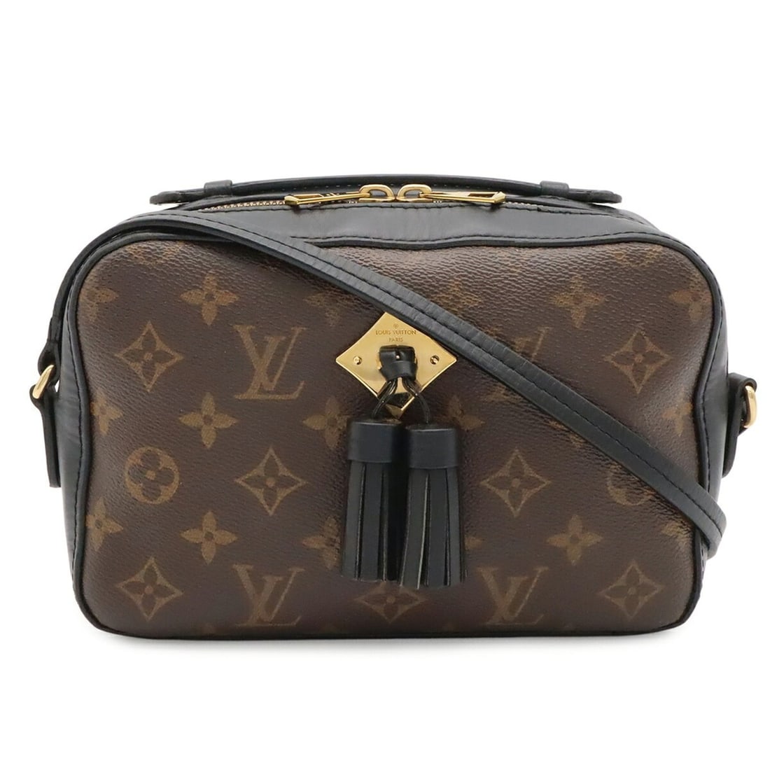 LOUIS VUITTON Louis Vuitton Monogram Saint-Onge Shoulder Bag Pochette Handbag Tassel Noir Black: --- Catalog ---Category: SizeWeight: 350g / 12.34oz.Size (HxWxD): 14cm x 21cm x 7cm / 5.51'' x 8.26'' x 2.75''Strap Length: 132cm / 51.96''Category: DesignType: Handbag, Shoulder bagColor: Black, Noir