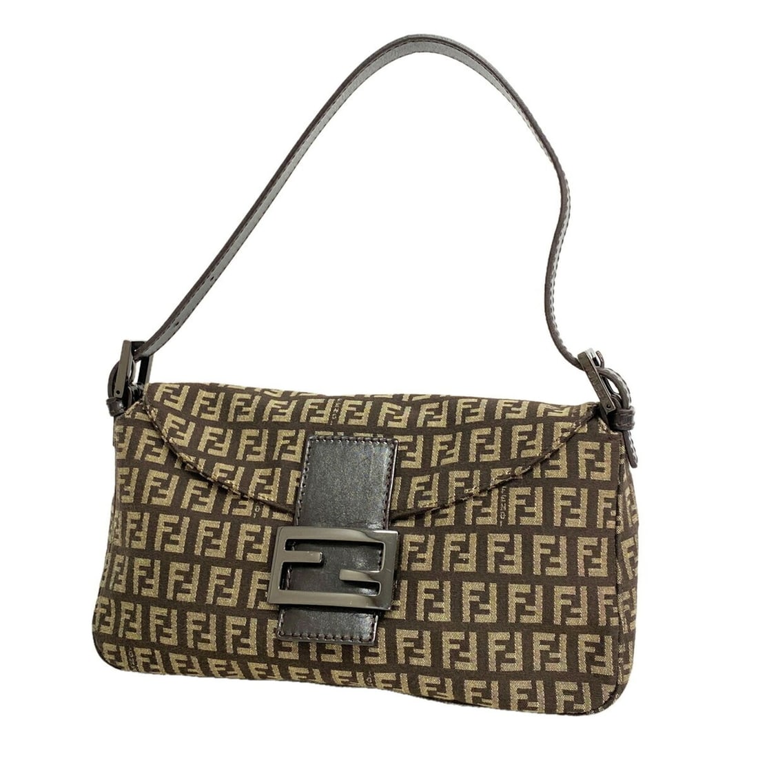 Fendi Zucchino Nylon Canvas Handbag, Brown, Women's, P3487252: --- Catalog ---Category: SizeSize (HxWxD): 15cm x 26cm x 8.5cm / 5.9'' x 10.23'' x 3.34''Category: DesignType: HandbagColor: BrownGender: WomenMaterial: Nylon canvas Hardware Color: SilverCategory: Ge