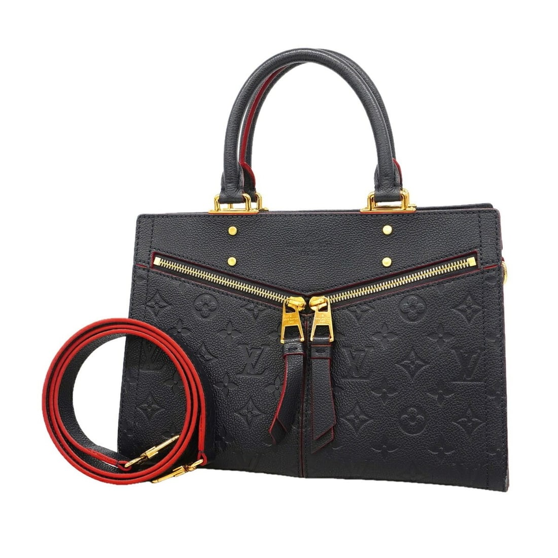 Louis Vuitton Monogram Empreinte Three PM Handbag M54195 Marine Rouge 2-way bag for women P3461214: --- Catalog ---Category: SizeSize (HxWxD): 20cm x 29cm x 13.5cm / 7.87'' x 11.41'' x 5.31''Category: DesignType: HandbagColor: Marine rougeGender: WomenCategory: GeneralMPN: M54195Brand: Louis Vuitton