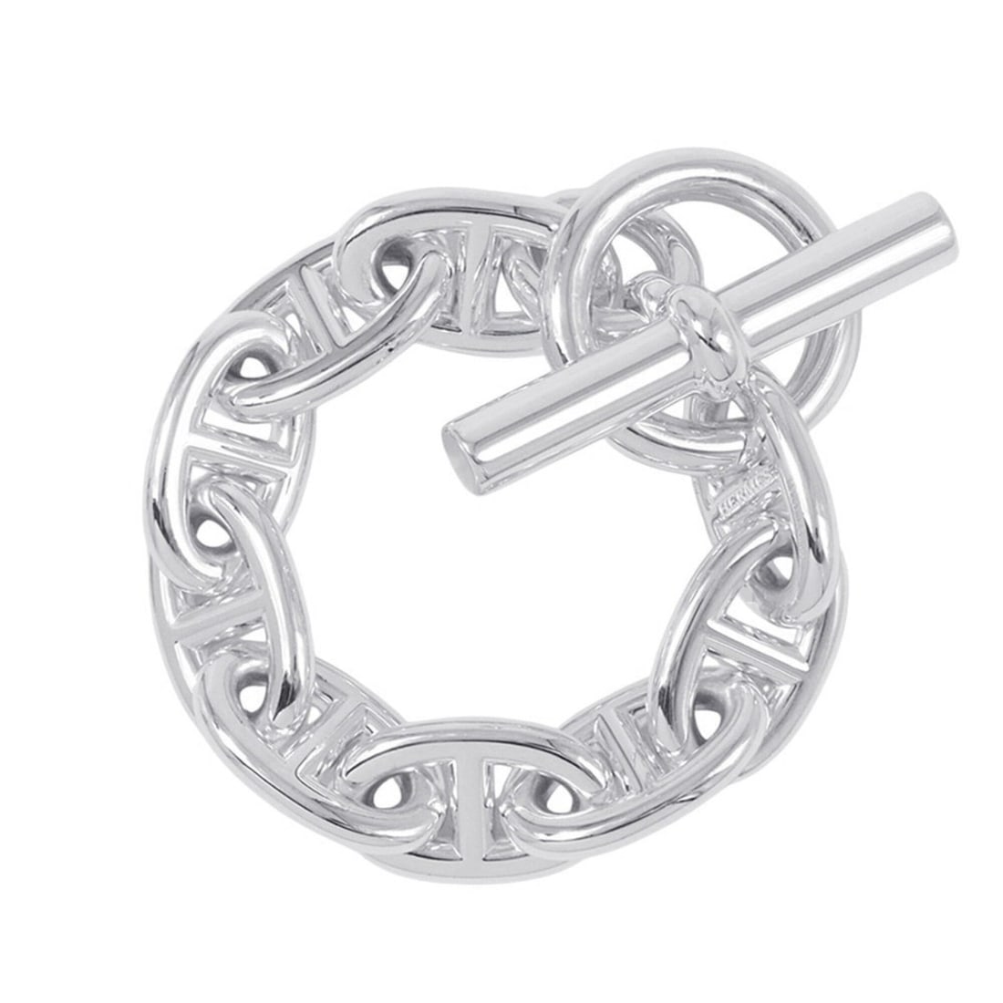 Hermes Chaine d'Ancre TGM Bracelet, 9 links, SV925 Silver.: --- Catalog ---Category: SizeLength: 19cm / 7.48''Category: DesignType: Charm braceletColor: SilverGender: WomenMaterial: Silver 925Category: GeneralBrand: HermesCountry of Origin: France--- Item List
