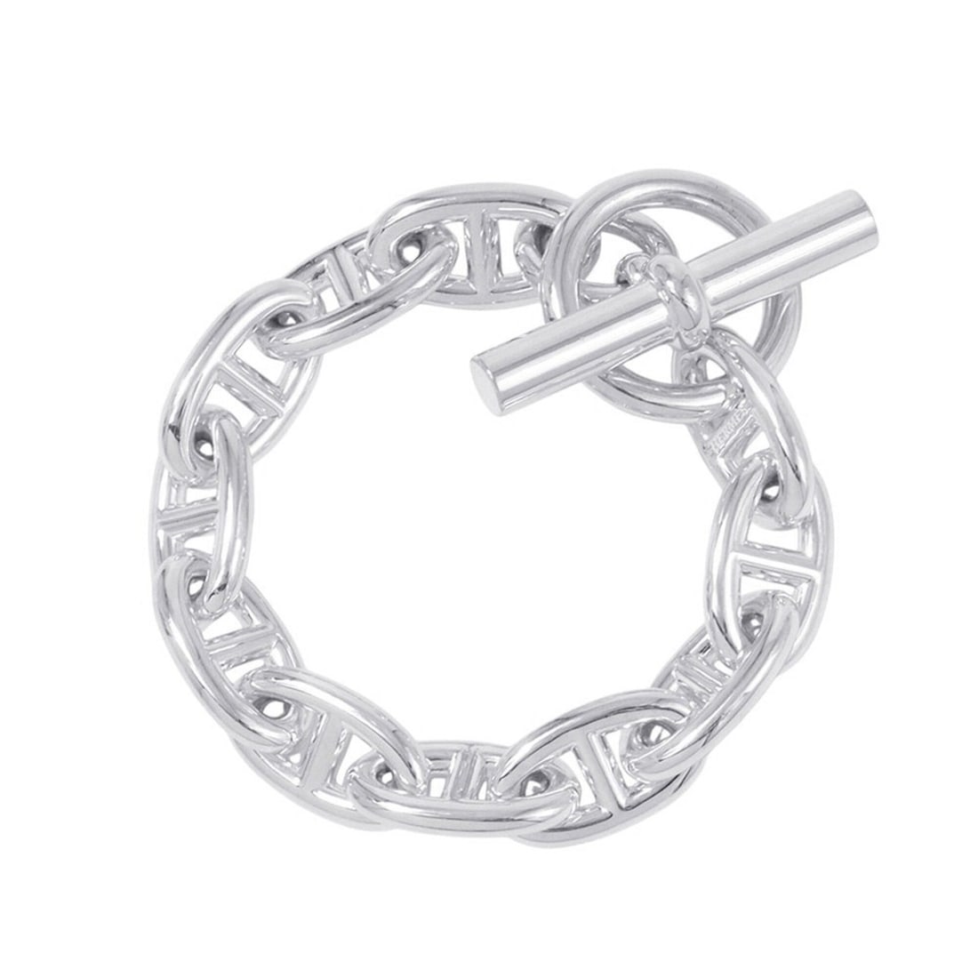 Hermes Chaine d'Ancre GM Bracelet, 11 links, SV925 Silver. (HERMES d'Ancre): --- Catalog ---Category: SizeWidth: 2.06cm / 0.81''Category: DesignType: Charm braceletColor: SilverGender: WomenMaterial: Silver 925Category: GeneralBrand: Hermes--- Item List ---Section: ConditionRa