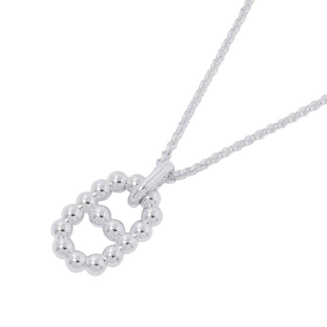 Hermes Chaine d'Ancre A II Pendant Necklace, SV925 Silver, GM Size. (1 of 10)