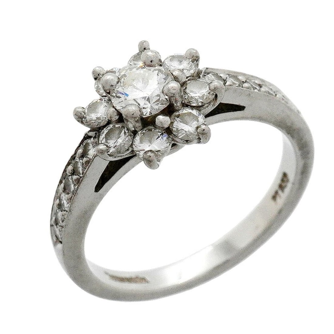 Tiffany & Co. Flora Ring, Pt950 Platinum, Diamond, Size 8, Women's: --- Catalog ---Category: SizeJP Size: 8US Size: 4.5Category: DesignType: Band ringStone: DiamondGender: WomenMaterial: Platinum 950Category: GeneralBrand: Tiffany--- Item List ---Section: ConditionRan