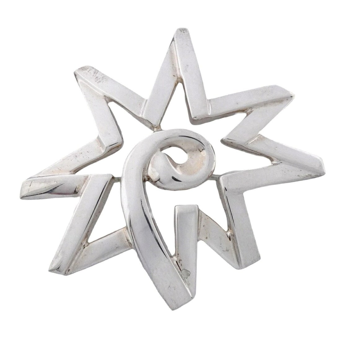 Tiffany & Co. brooch, Picasso star motif, sterling silver 925, women's.: --- Catalog ---Category: SizeSize (HxWxD): 3.67cm x 4.29cm / 1.44'' x 1.68''Category: DesignType: BroochGender: WomenMaterial: Silver 925Category: GeneralBrand: Tiffany--- Item List ---Section: Condit