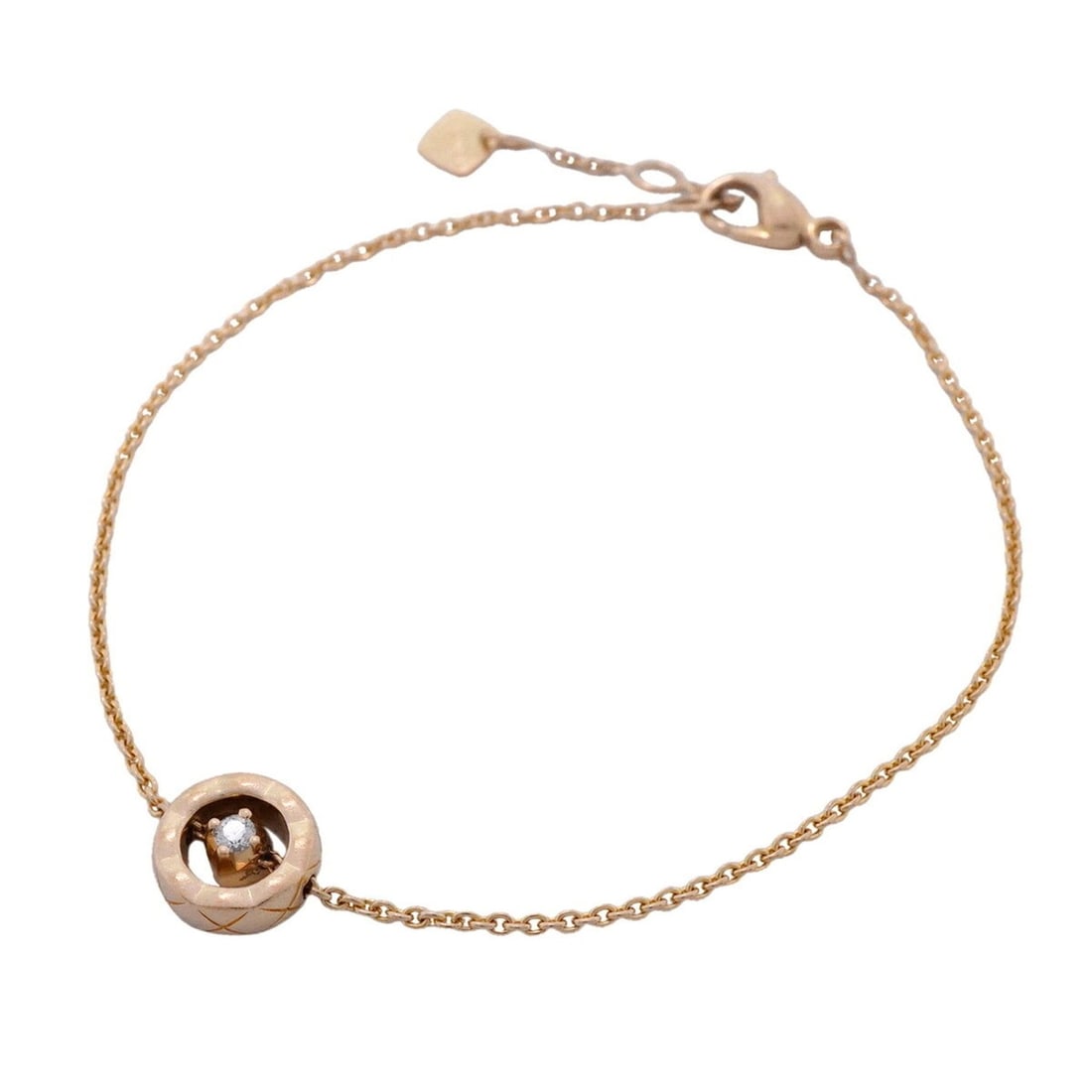 Chanel Coco Crush Bracelet, Beige Gold, 1PD (18K Pink Gold) Diamond, Women's (1 of 15)