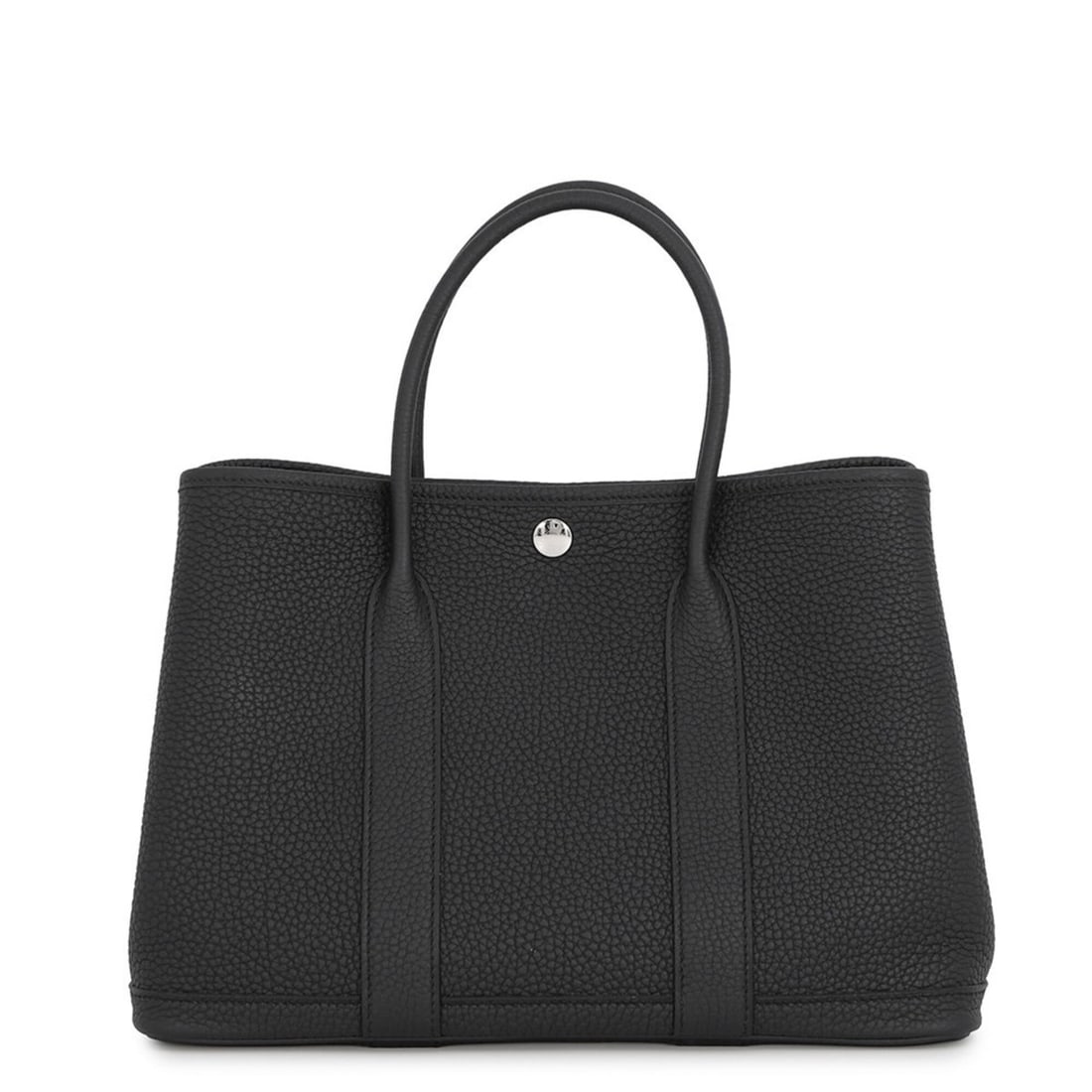 Hermes Garden TPM Tote Bag, Black Negonda Leather, G Stamp, HERMES Party, Black, Garden, Handbag, (1 of 18)