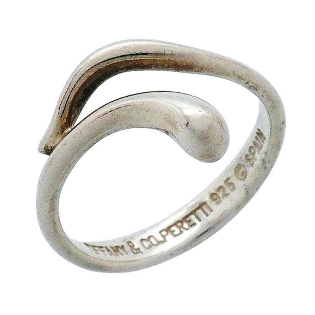Tiffany & Co. Teardrop Ring, Sterling Silver 925, Size 7.5, Women's: --- Catalog ---Category: SizeJP Size: 7.5US Size: 4Category: DesignType: Band ringGender: WomenMaterial: Silver 925Category: GeneralBrand: Tiffany--- Item List ---Section: ConditionRanking: Rank AB Us