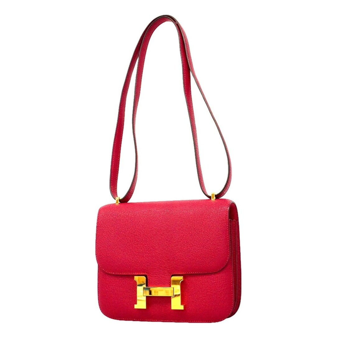 Hermes Constance Mini Shoulder Bag, Framboise (Raspberry), Z stamp, Women's, P3493225: --- Catalog ---Category: SizeSize (HxWxD): 16.5cm x 18.5cm x 4cm / 6.49'' x 7.28'' x 1.57''Category: DesignType: Shoulder bagColor: PinkGender: WomenHardware Color: GoldCategory: GeneralBrand: Hermes-