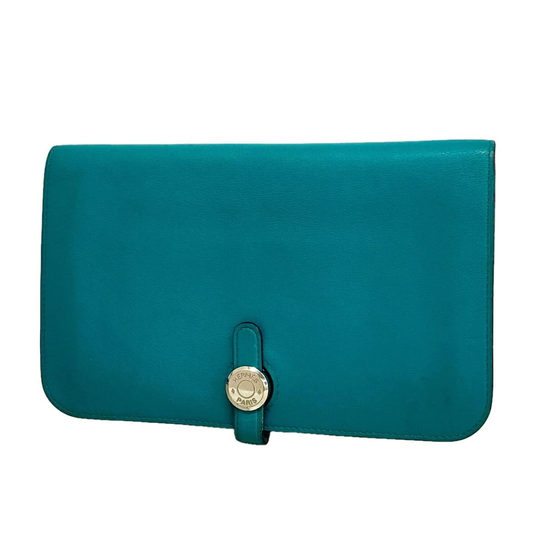 Hermes Dogon Swift Long Wallet, Vert Velours, A Stamp, Women's: --- Catalog ---Category: SizeSize (HxWxD): 20cm x 12cm x 1cm / 7.87'' x 4.72'' x 0.39''Category: DesignType: Long wallet (bi-fold)Color: GreenGender: WomenMaterial: Swift leather Category: GeneralBran