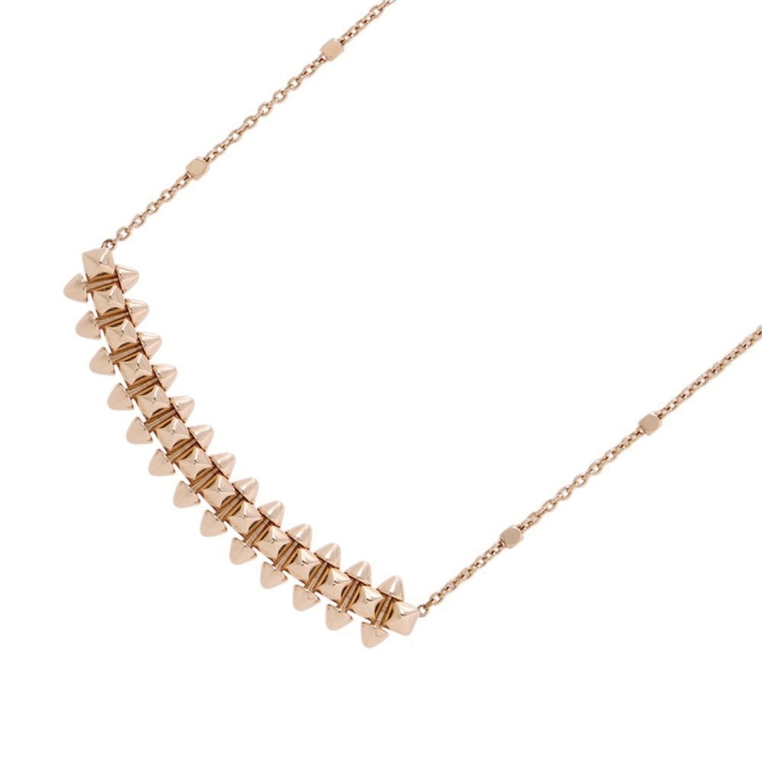 Cartier Necklace Clash de Small Model SM 18KPG Pink Gold B7224744 Pendant: --- Catalog ---Category: SizePendant Size: 6.4mm x 41.2mm / 0.25'' x 1.62''Neck Circumference: 41 cm / 16.14''Category: DesignGender: WomenMaterial: Pink gold (18K)Pendant Type: PendantNecklace Type: 
