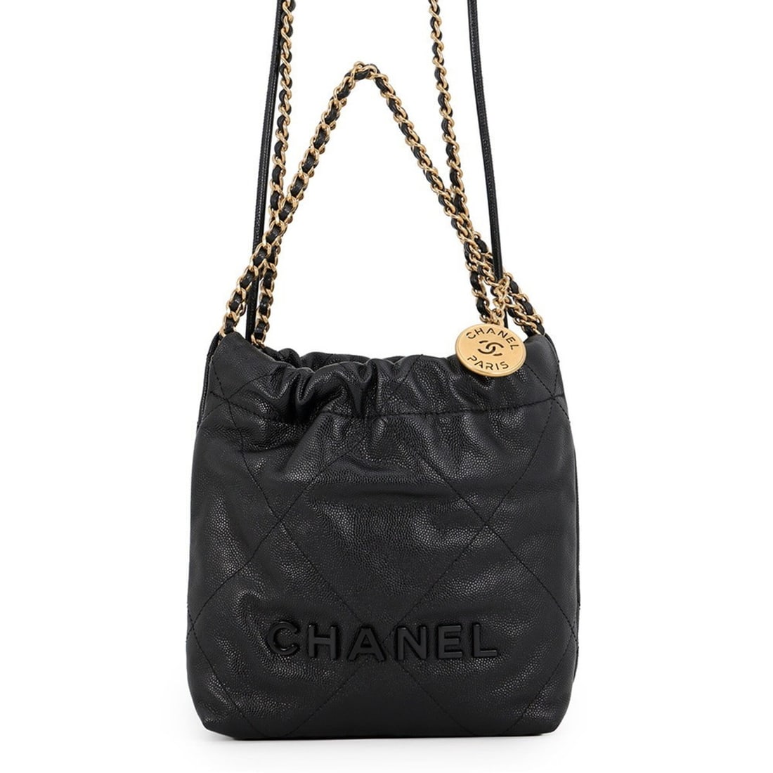 Chanel handbag CHANEL22 Mini Coco Mark Caviar Skin AS3980 CHANEL 2-way shoulder bag Black for women: --- Catalog ---Category: SizeSize (HxWxD): 20cm x 16.5cm x 6cm / 7.87'' x 6.49'' x 2.36''Category: DesignType: HandbagColor: BlackGender: WomenMaterial: Grained Calfskin Hardware Color: GoldCategory: 
