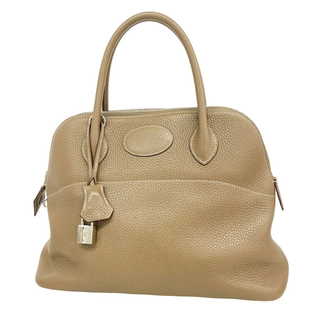 Hermes Bolide 31 handbag, Taurillon Clemence leather, Etoupe, D stamp, ladies'.: --- Catalog ---Category: SizeSize (HxWxD): 24cm x 31.5cm x 12cm / 9.44'' x 12.4'' x 4.72''Category: DesignType: HandbagColor: Etoupe grayGender: WomenMaterial: Taurillon clemence leather Hardware Colo
